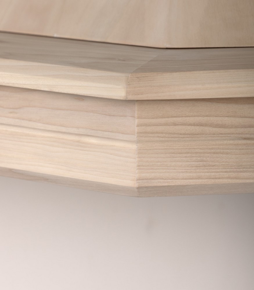 Cappa classica STOCK angolo 105X105 rustica legno grezzo C52